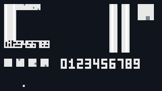 The same window, with the big ball's grey pixel at the bottom instead of the right, and the small ball three times further along the bottom edge.
