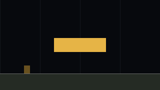 The platformer play screen dimmed by a pause overlay with a gold marker near the middle.